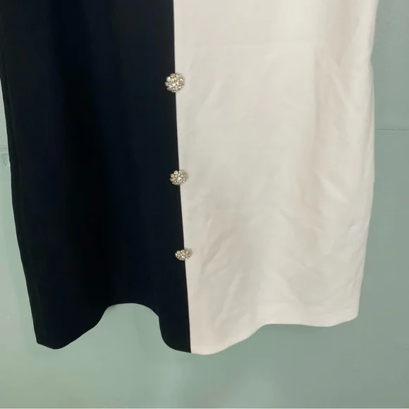 Sans Faff Monochrome Muse Mini Dress Black White Embellished XL - Picture 5 of 9
